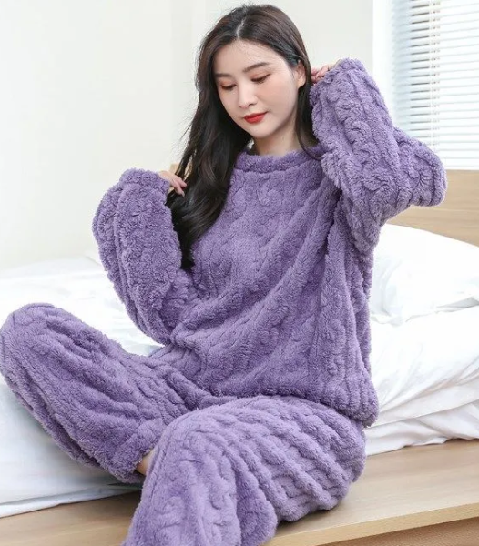 Pijama călduroasă din fleece SANWOOD