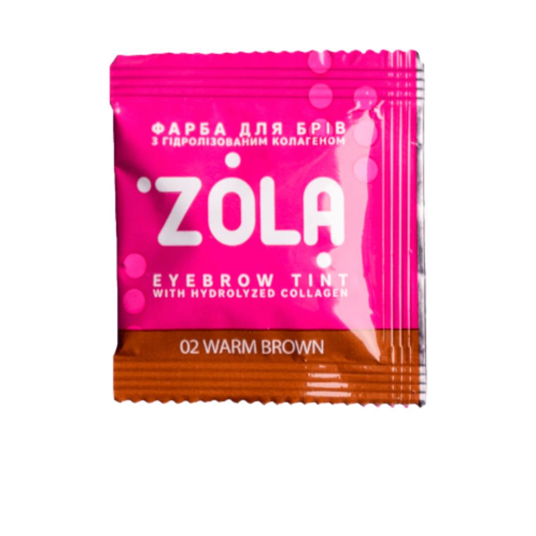 Vopsea pentru sprâncene ZOLA cu colagen 02 Warm Brown 5 ml