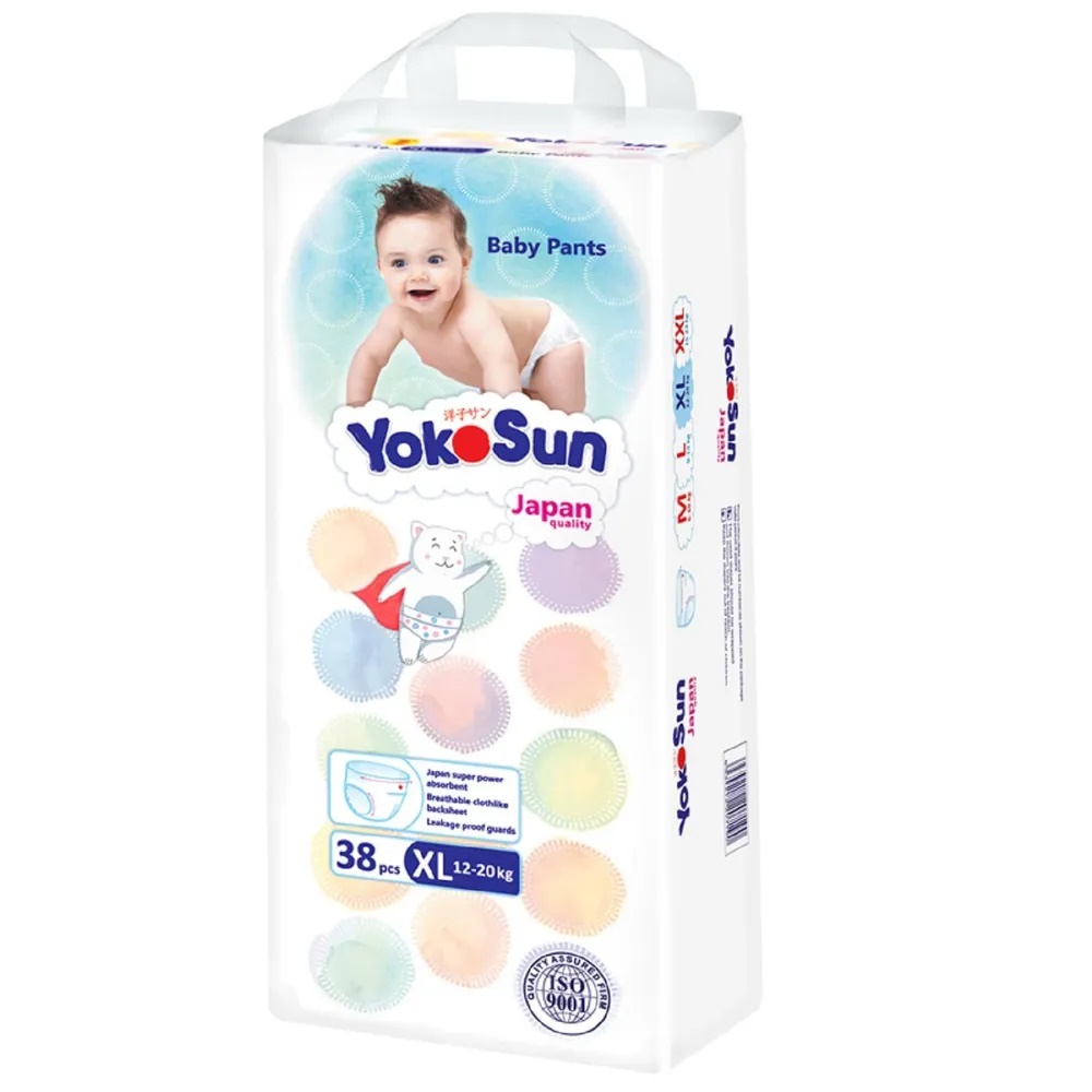 YOKOSUN Scutece chiloti pentru copii XL 38buc