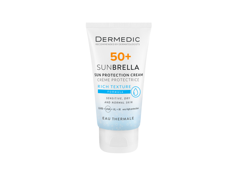 Dermedic sunbrella fluid protectie solara SPF50 ten uscat/normal 40ml