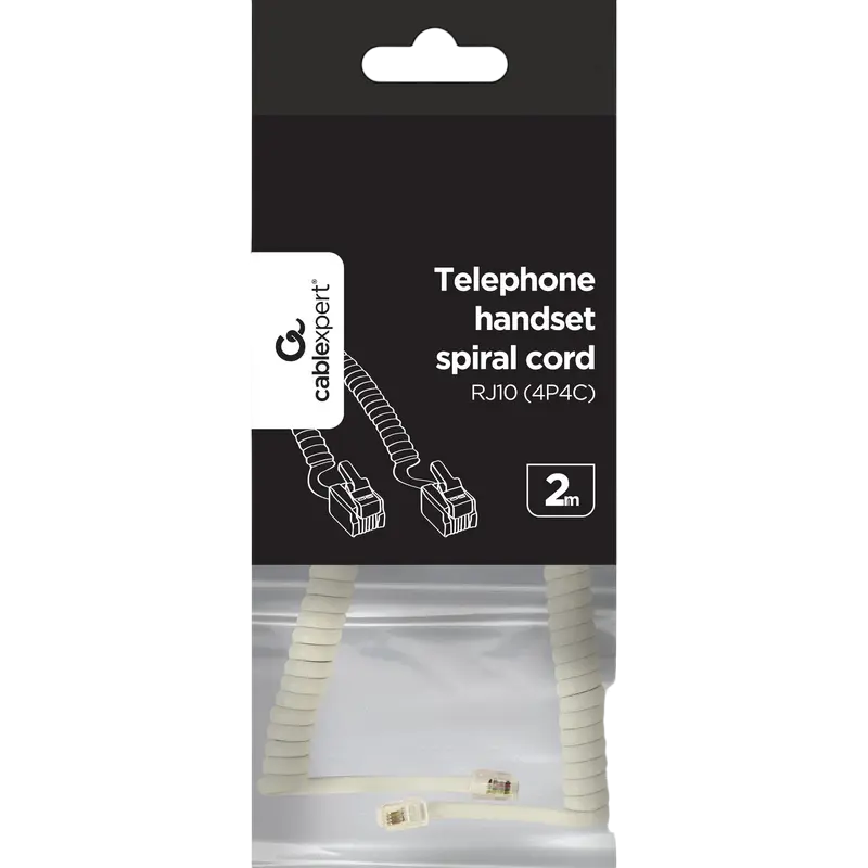  Cablu spiralat al receptorului telefonic Cablexpert TC4P4CS-2M