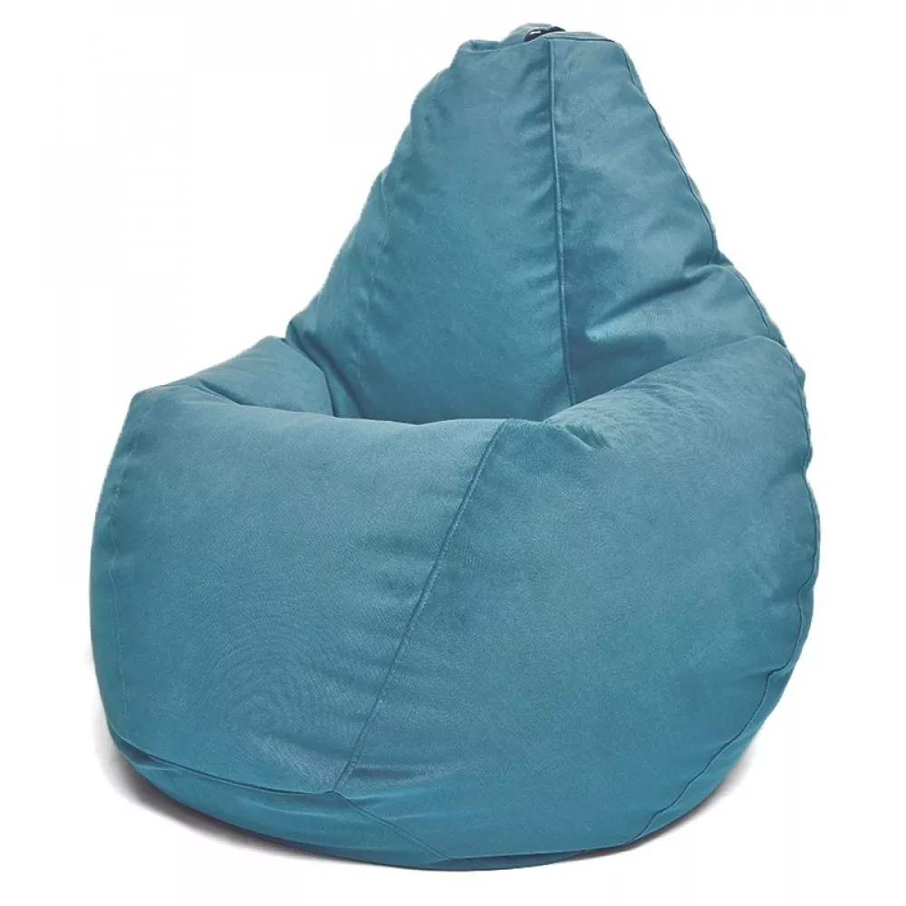 Fotoliu BeanBag din velur Maserrati, marimea "L" culoarea albastra