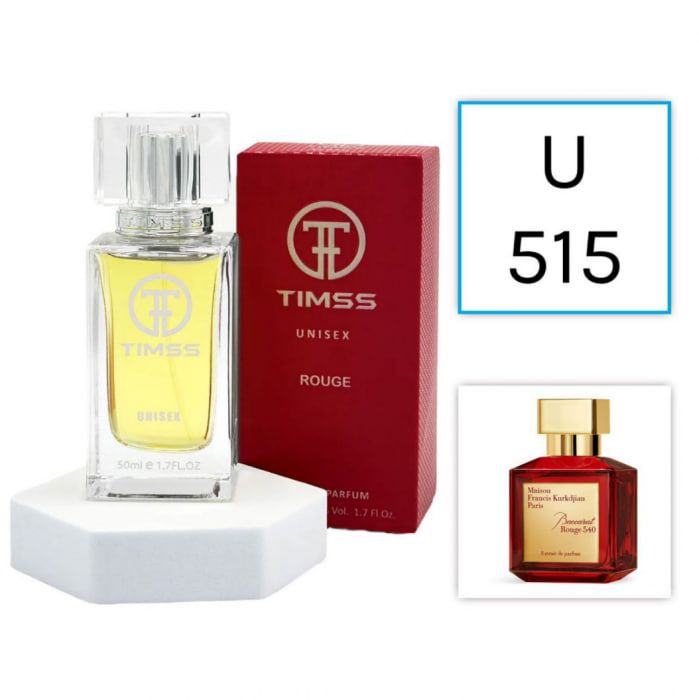 Parfum TIMSS U 515 Rouge (50 ml) - Inspirat de Baccarat Rouge 540