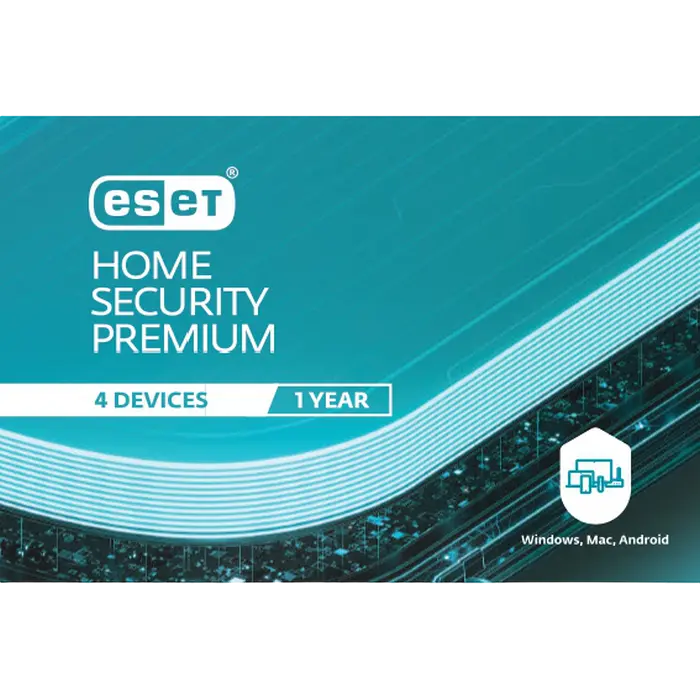 ESET Home Security Premium For 1 year. For protection 4 objects.