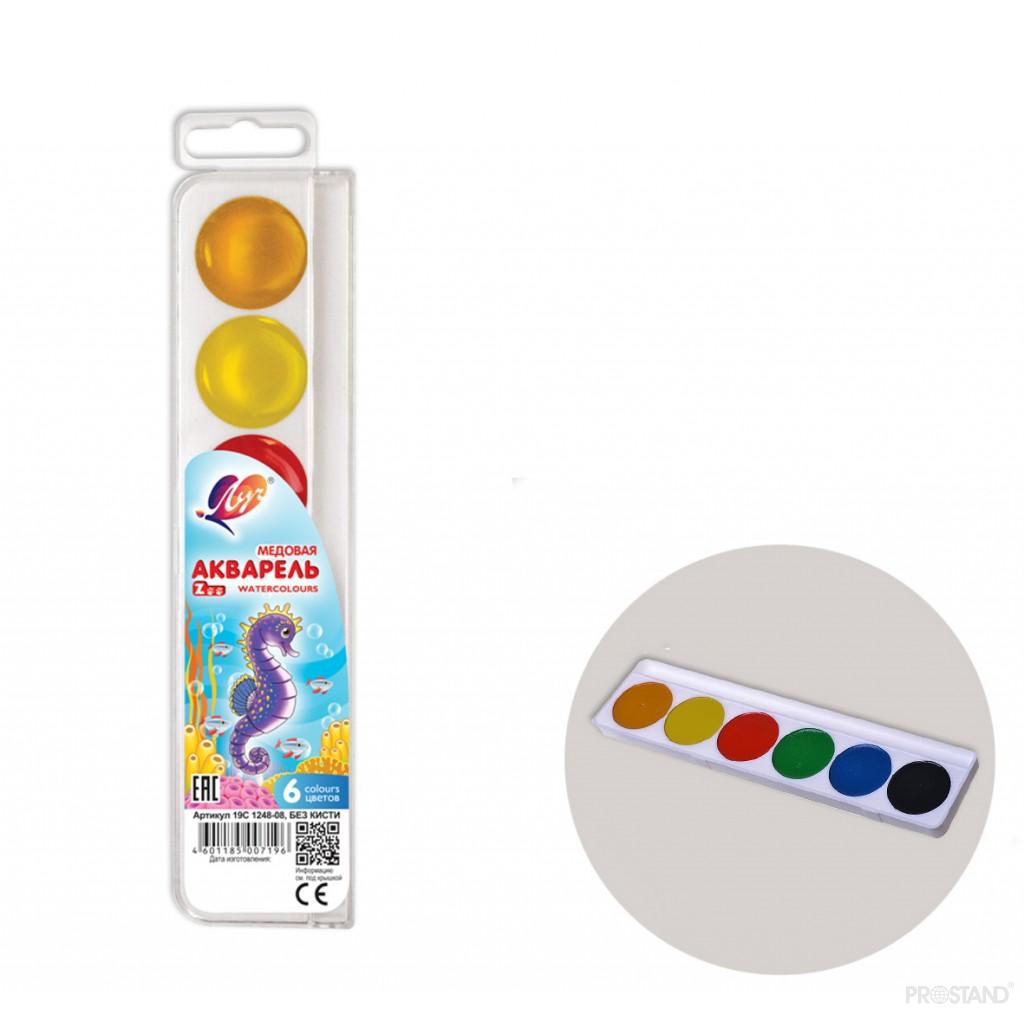 Acuarela ZOO ambalaj din plastic  6 cul f/p   19С 1248-08   Луч