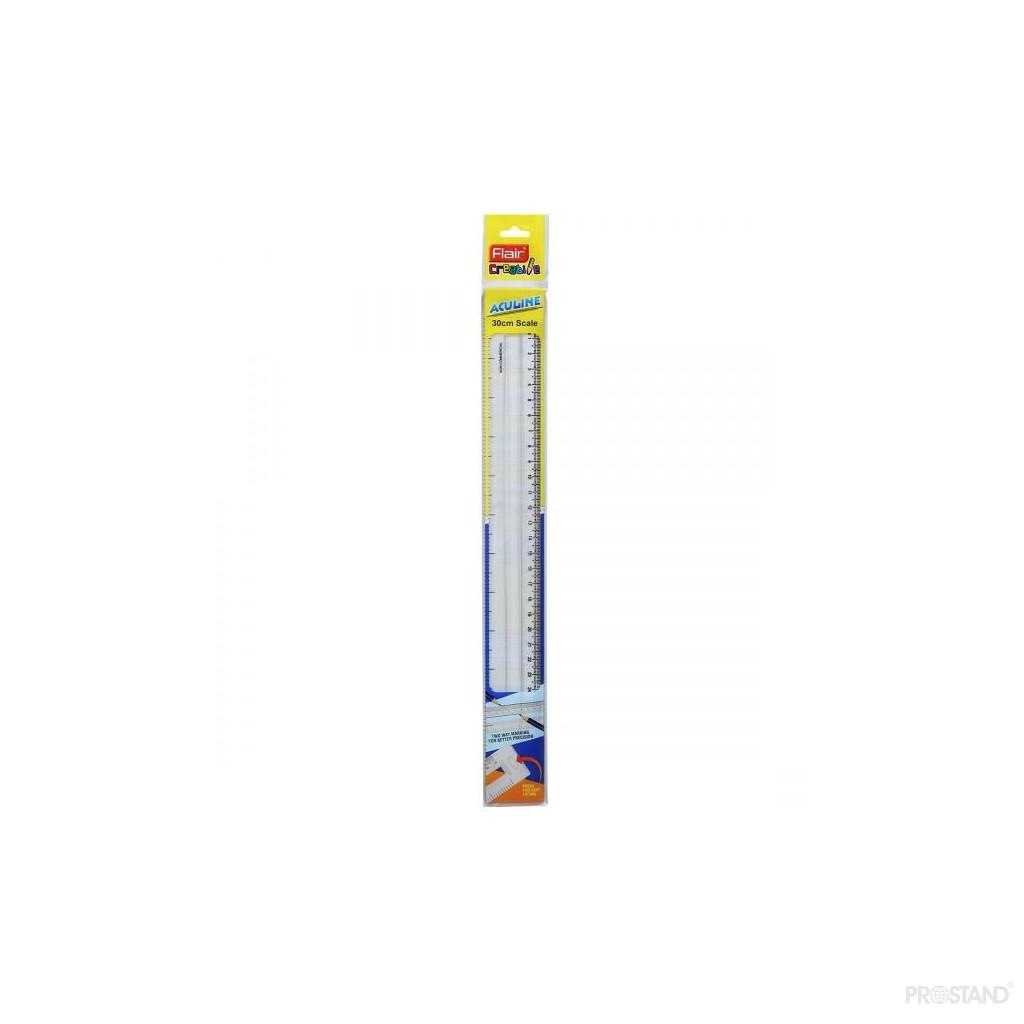 Rigla plast.30cm FLAIR 7012 1/10/100