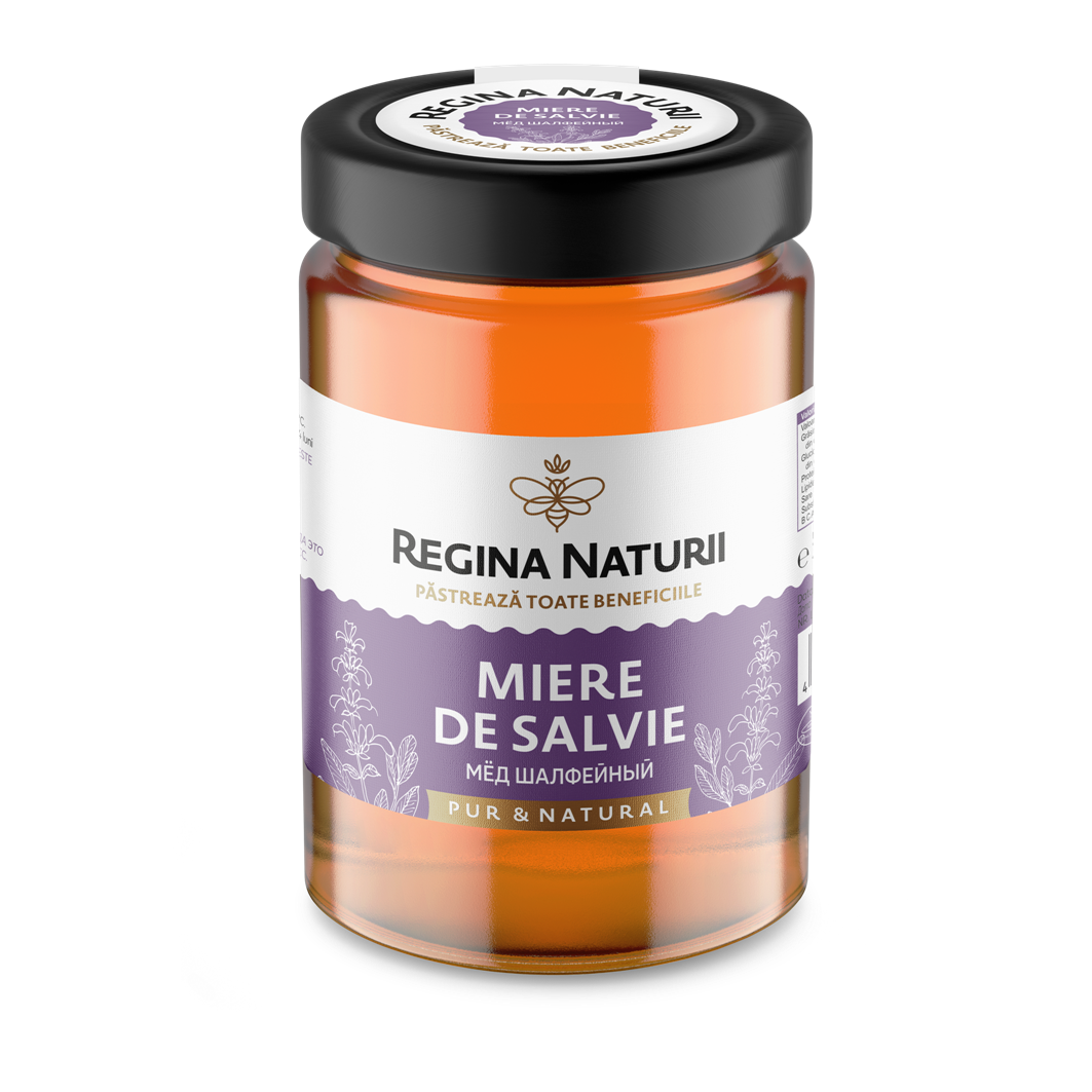 Miere naturala de salvie 380g Regina Naturii