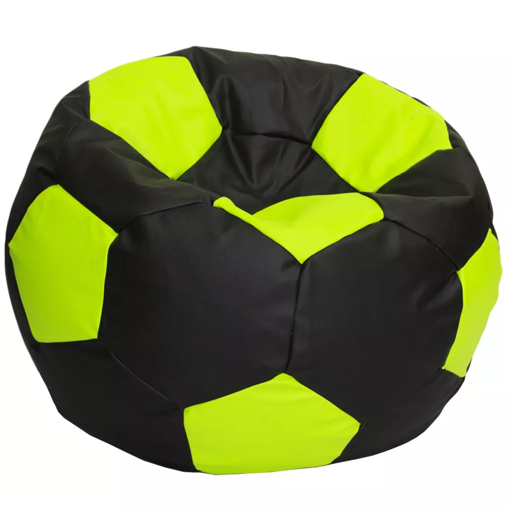 BeanBag Minge marimea S, verde cu negru din ecopiele