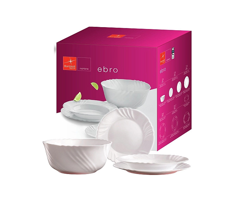 Set de veselă Bormioli Ebro 19buc - 35327 (opalglass)