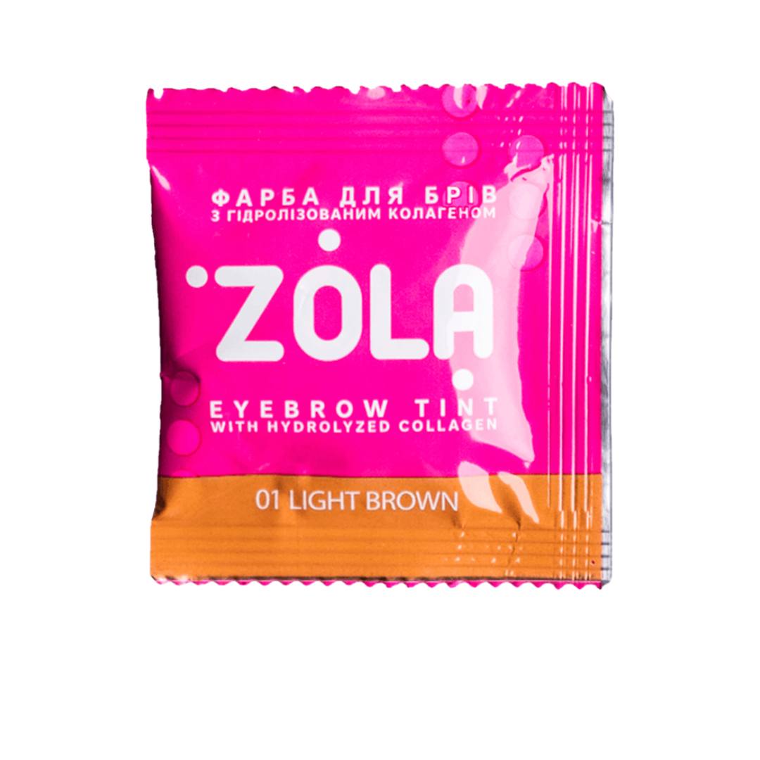 Vopsea pentru sprâncene ZOLA cu colagen 01 Light Brown 5 ml