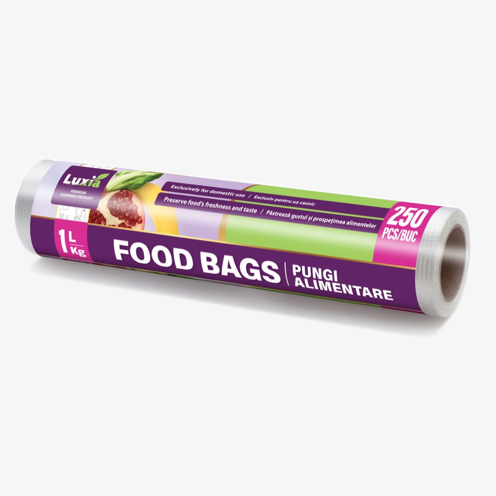 LUXIA Pungi alimentare pe rola  1KG 18*25 сm  250 buc LUX-4086  /30
