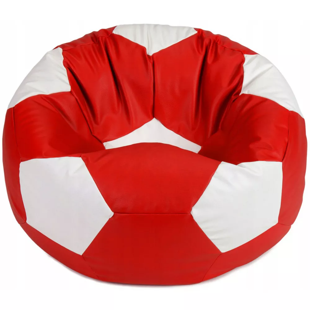 BeanBag Minge marimea S, culoarea rosu cu alb din ecopiele