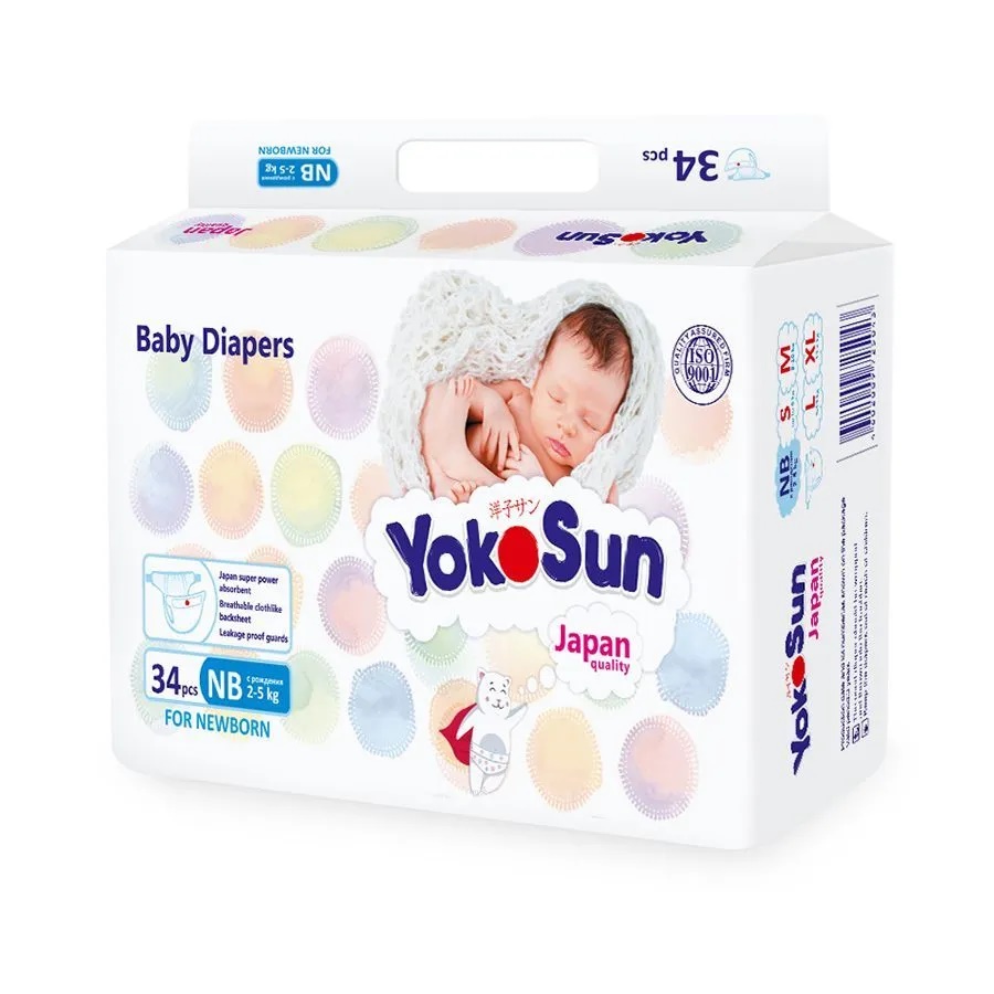 YOKOSUN Scutece pentru copii NB 34buc