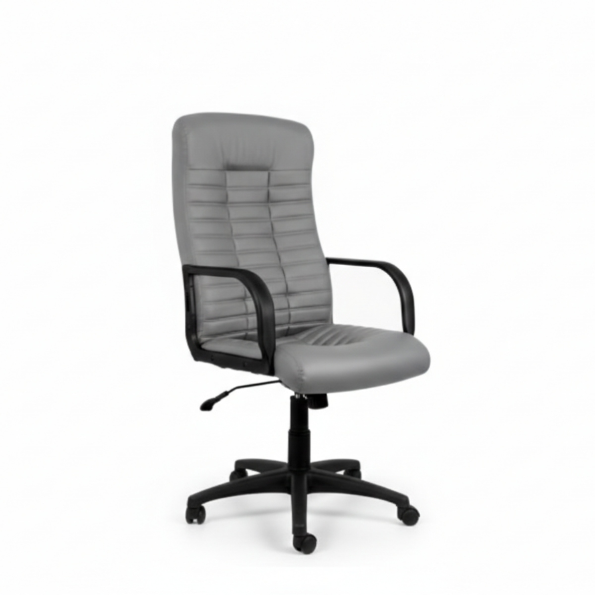 Fotoliu directorial, Boss KD TILT PL64 ECO-70, ergonomic, eco piele gri, 105-115cm