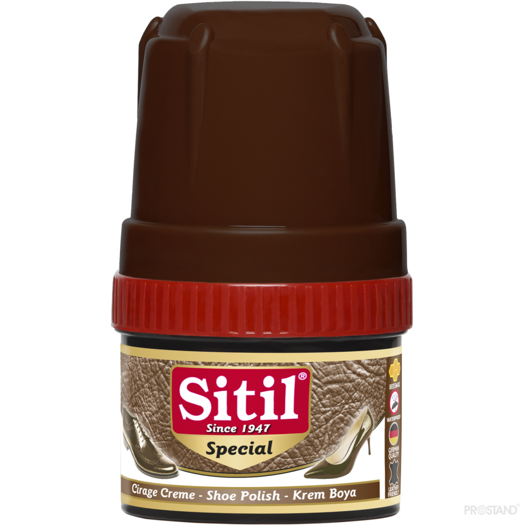 SITIL Крем для обуви с губкой 60 г 101SKB (02  brown dark)