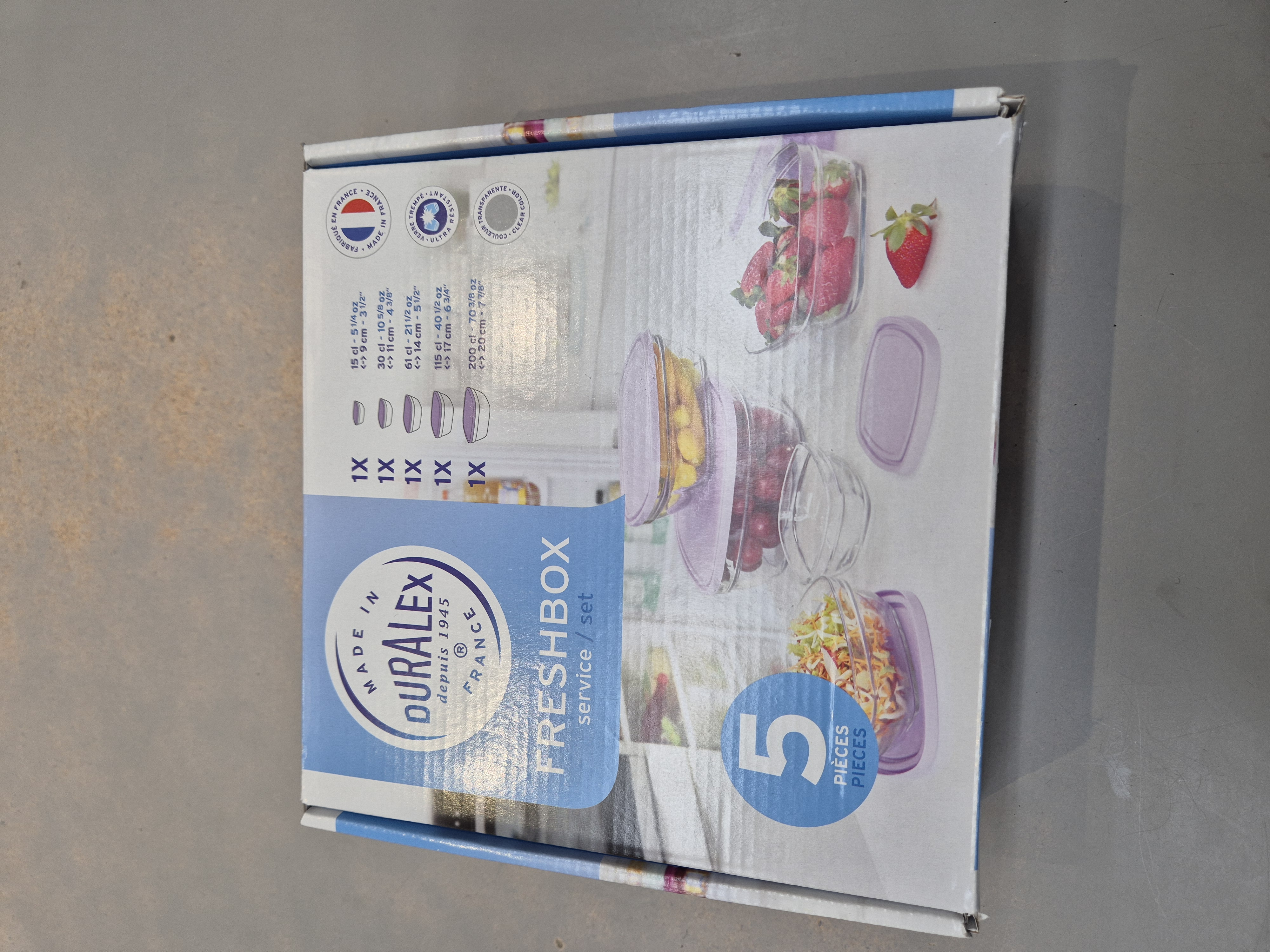 Duralex – Set 5 boluri din sticlă securizată (călită)