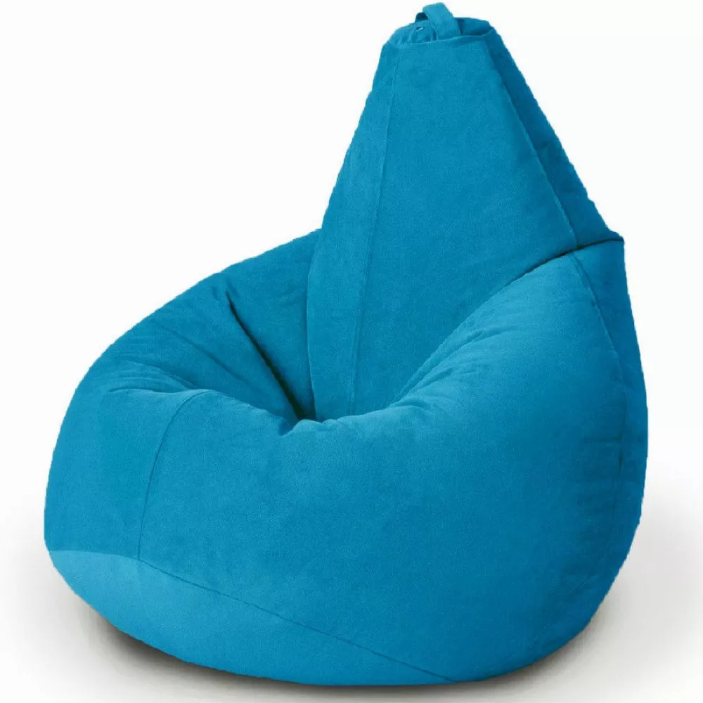 Fotoliu para din velur marimea XXL, culoarea albastra deschis