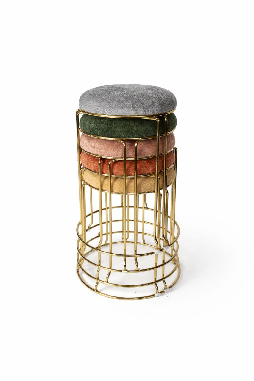Set 5 taburete «Gravity Loft Gold»