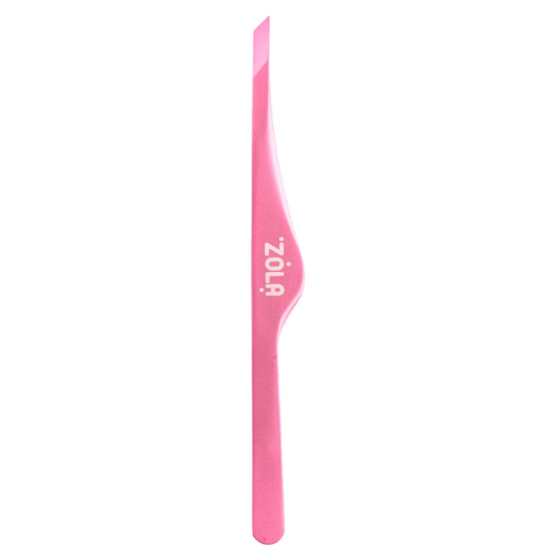 Pensetă profesională teșită pentru sprâncene ZOLA LIGHT PINK