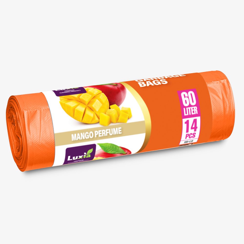 LUXIA Pungi p/u gunoi cu urechi 60 L 14 buc. cu aroma mango LUX-4075  /30