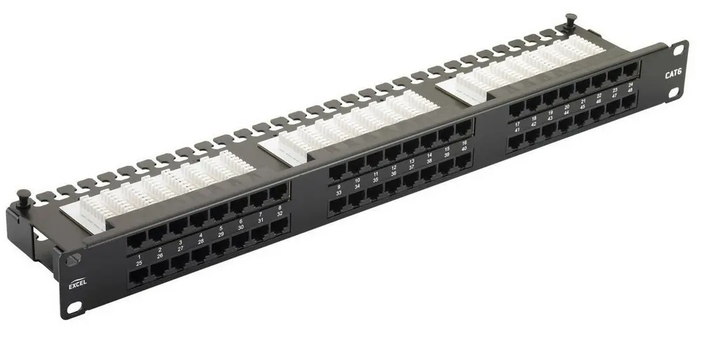  48 ports UTP Cat.6 patch panel