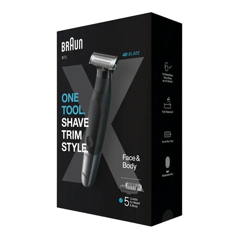 Trimmer pentru bărbați Braun Series X XT5100, Negru