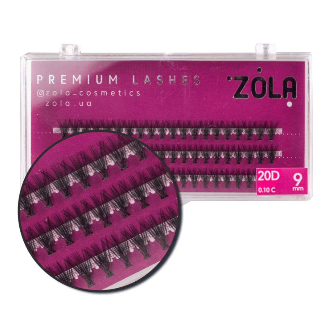 Gene tip buchețele ZOLA Cluster lashes 20D 9 mm