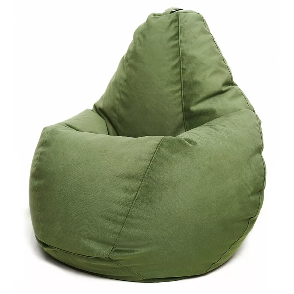 Fotoliu BeanBag din velur Maserrati, marimea "L" culoarea verde