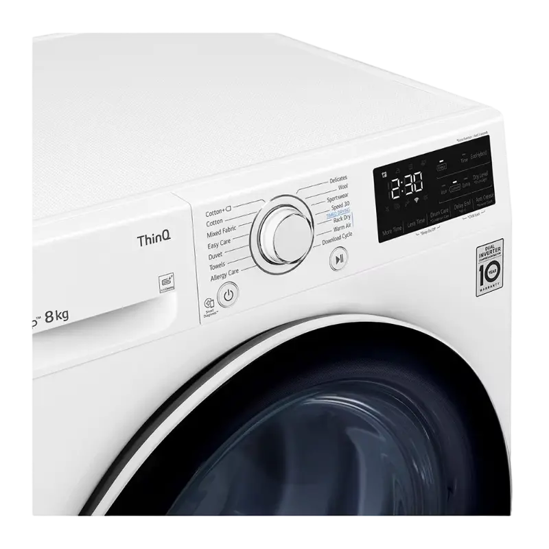 Uscător de rufe LG RH80V3AV6N, 8kg, Alb