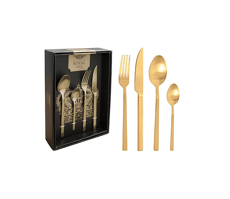 Set tăcâmuri Pinti Royal Satin 24buc cu PVD - 36719 (cupru)