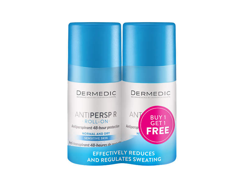 Dermedic antipersp R Deo Roll-on 48h PUS 60ml (Set 1+1 Cadou)