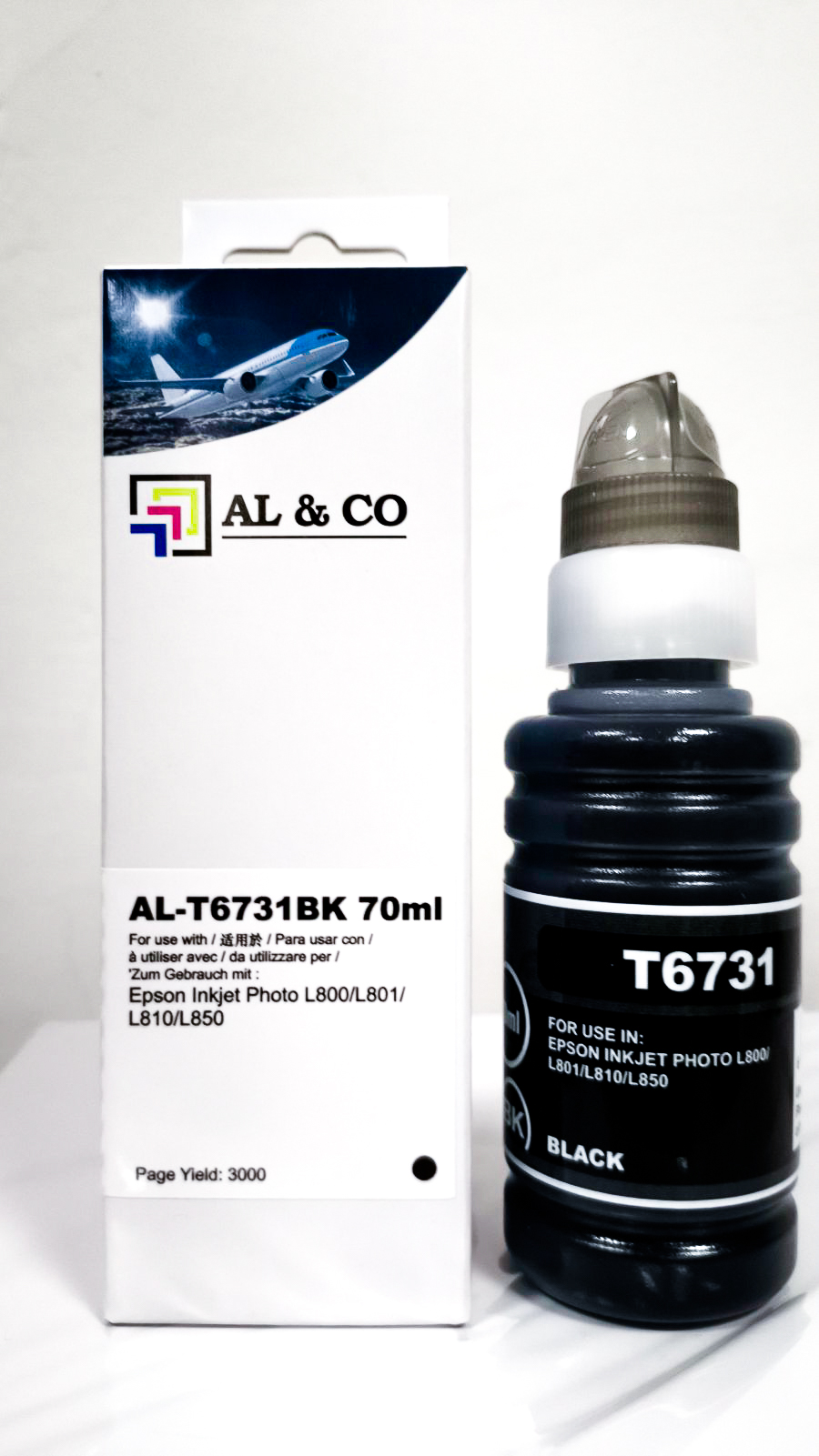 Cerneală Epson Premium compatibilă T67314A Black for L800/ 805/ 810/ 850/ 1800 - 70ml