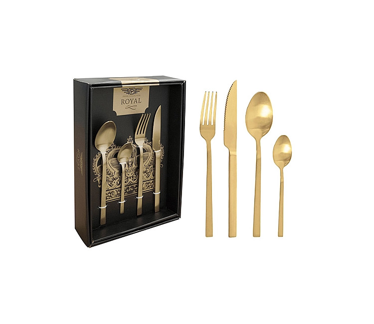 Set tăcâmuri Pinti Duke Sun 24buc Inox - 54015 (auriu)