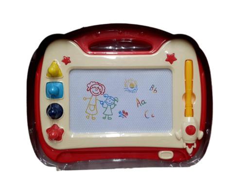Tabla magnetica de desen copii cu picioare, tabla alba educativa, drawing board magnetic, stylus si stampile, masuta desen copii, jucarie educativa interactiva, reutilizabila, dezvoltare creativitate, cadou copii 3+ ani