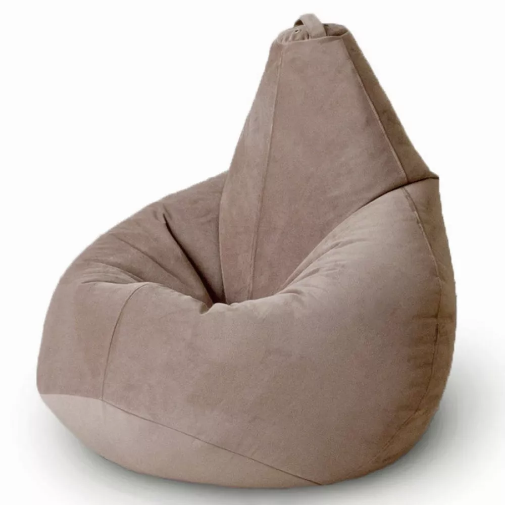 Fotoliu para din velur marimea XXL, culoare bej