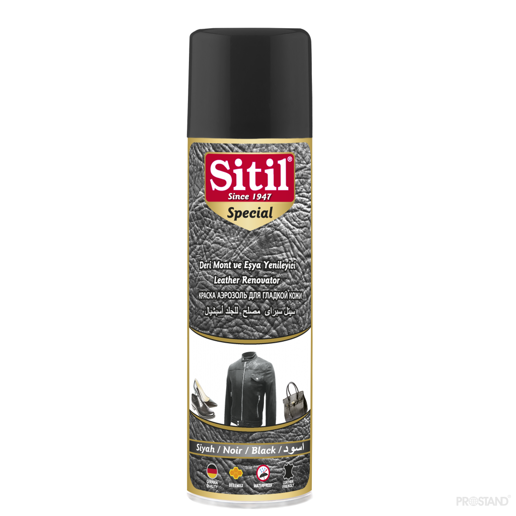 SITIL Краска-аэрозоль для гладкой кожи 300мл.067 SSMB (01  black)