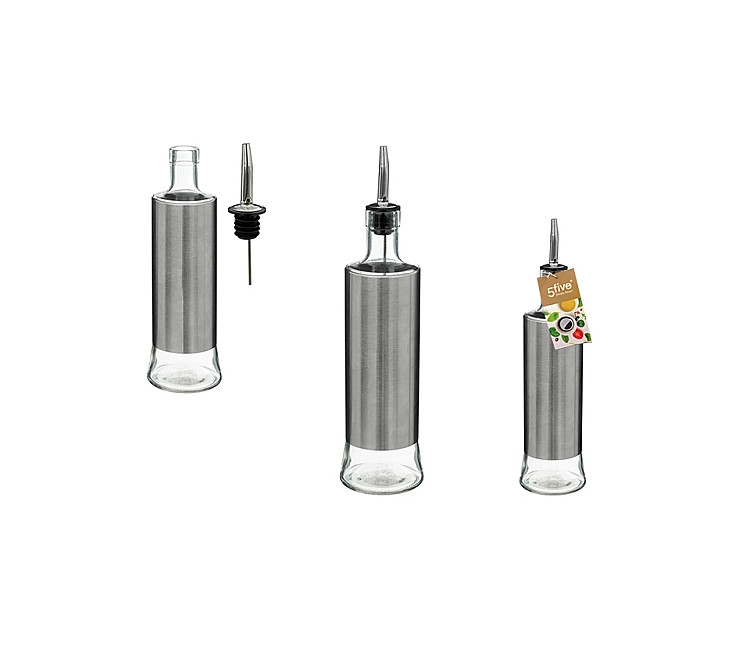Sticlă pentru ulei/oțet "Five" 500ml - 30cm sticlă/inox (50134)