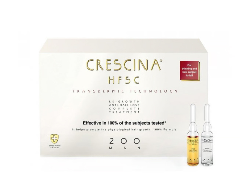Crescina HFSC Transdernic 200 Barbati tratament contra caderii parului fiole N10+N10