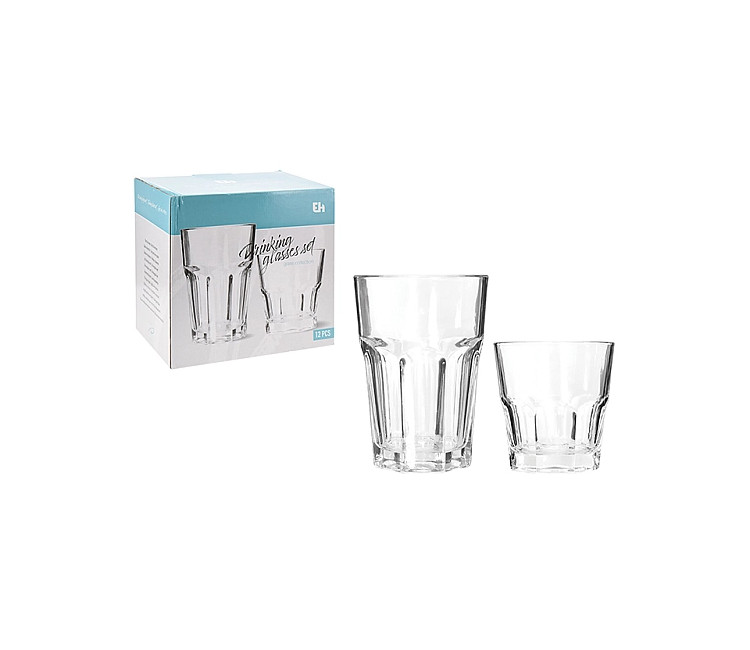 Set de păhare EH 12buc - 6 x 250ml + 6 x 360ml (53806)