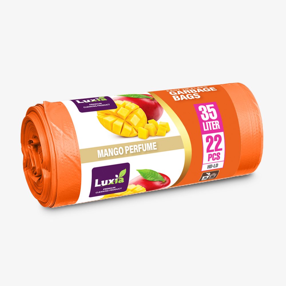 LUXIA Pungi p/u gunoi cu urechi 35 L 22 buc. cu aroma mango LUX-4074  /25