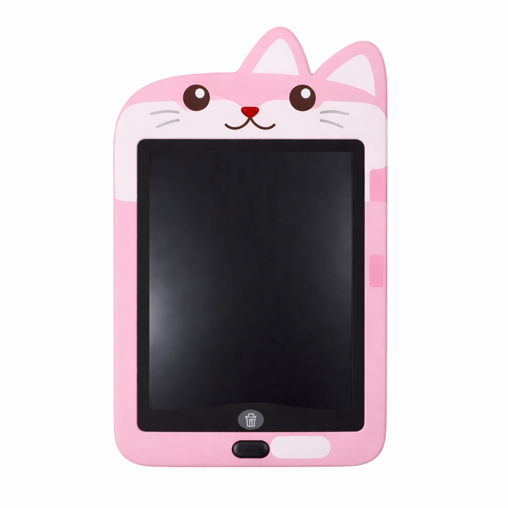 Tableta LCD scris si desen pentru copii, animalute haioase, ecran 8.5 inch, tableta magica educativa, writing tablet reutilizabila, jucarie interactiva copii, stylus inclus, stergere rapida, anti hartie, cadou copii 3+ ani