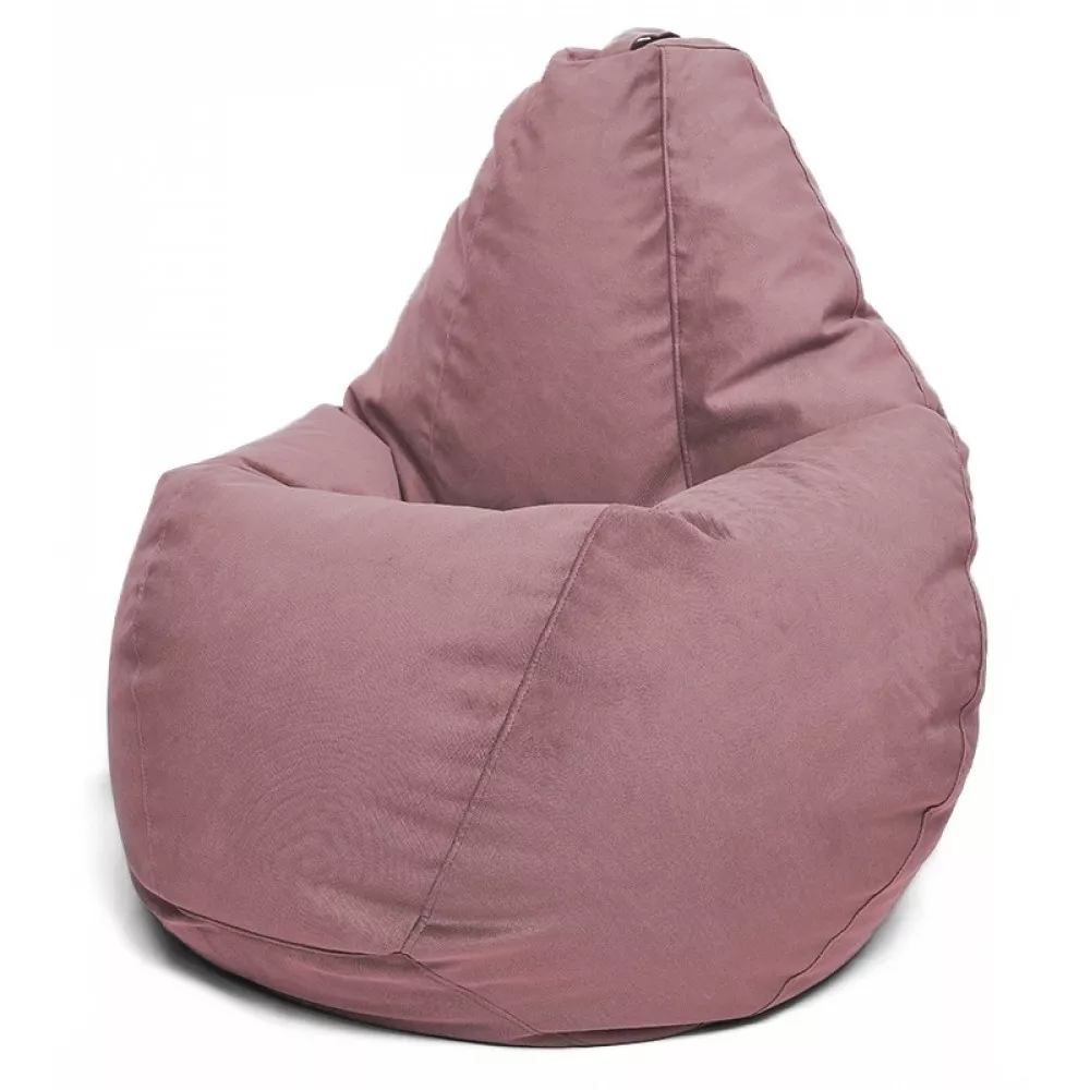 Fotoliu BeanBag din velur Maserrati, marimea "L" culoare pudra