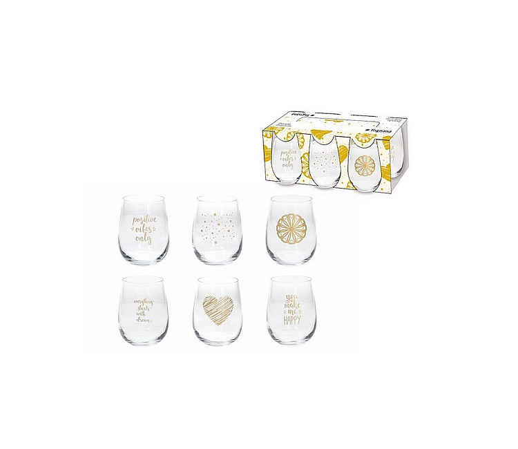 Set de păhare pentru băuturi "Tognana Dorado" 6buc - 470ml (54734)