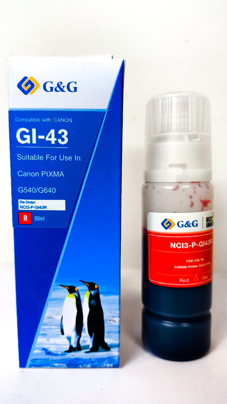 Cerneală Canon Premium compatibilă GI-43R Red for PIXMA G540/ 640, 60ml