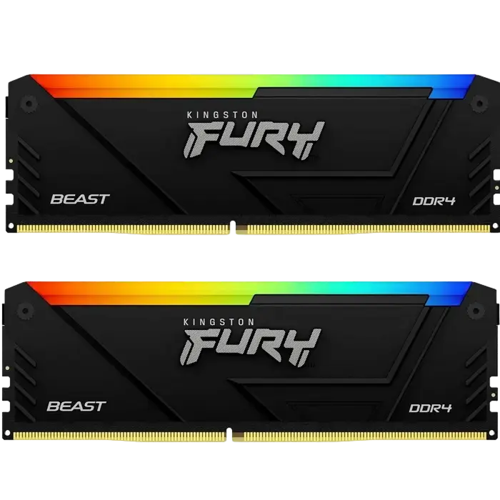 Memorie RAM Kingston FURY Beast RGB, DDR4 SDRAM, 3600 MHz, 16GB, KF436C17BB2AK2/16