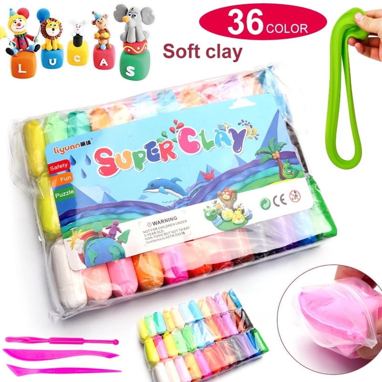 Set de plastilina aerata 36 culori*8gr