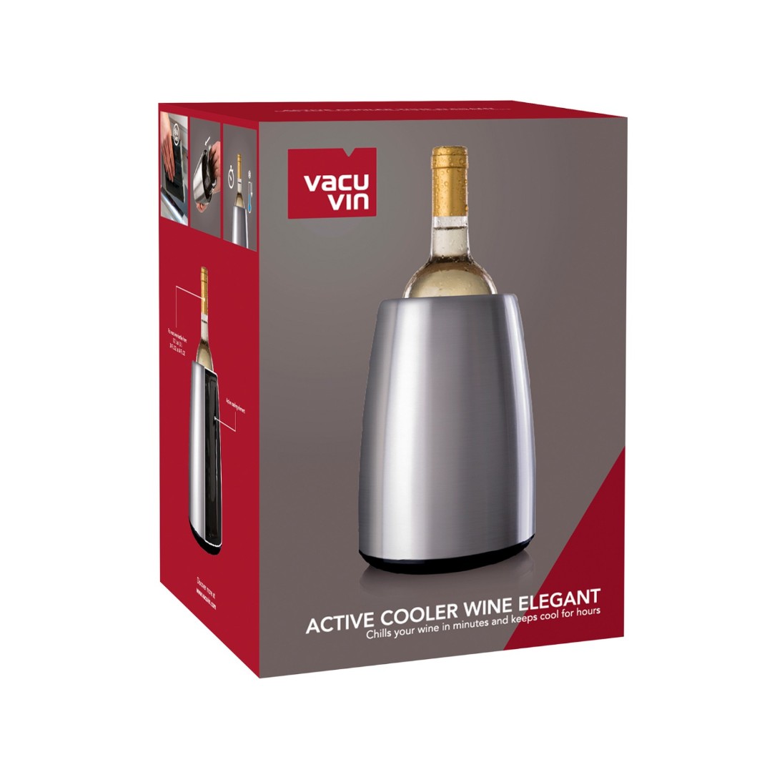 Vacu Vin Active Cooler Wine Elegant Stainless Steel
