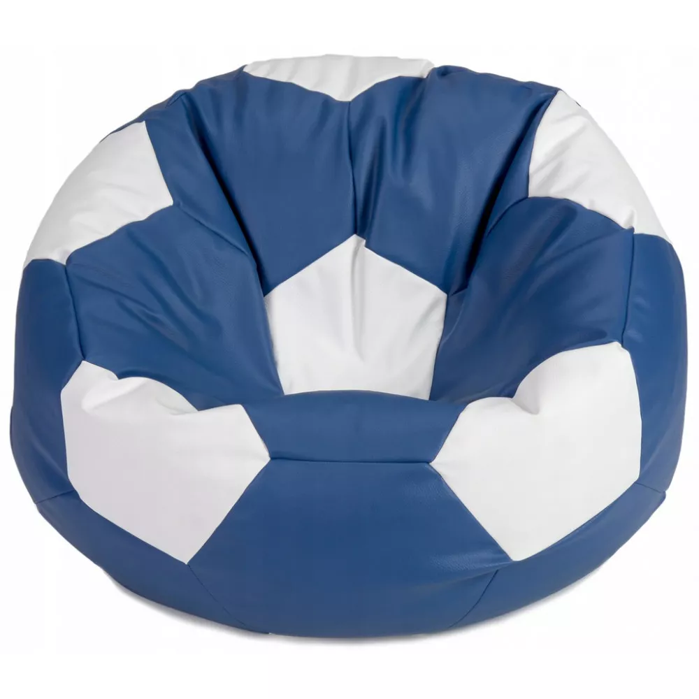 BeanBag Minge marimea S, culoarea albastru cu alb din ecopiele