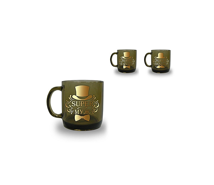 Cană 420ml din sticlă GI Verso Design "Super" (45107)