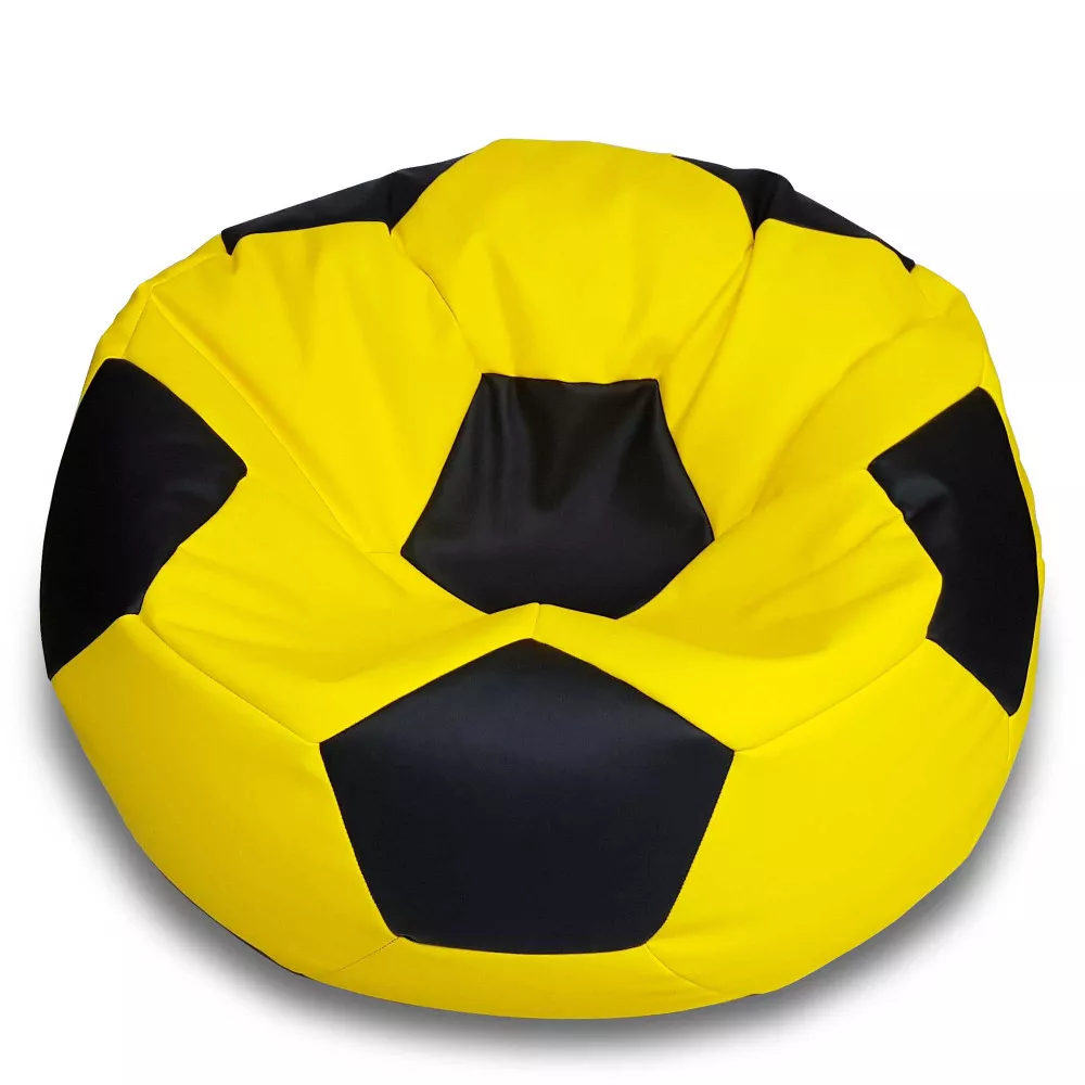 BeanBag Minge marimea S,galben su negru din ecopiele